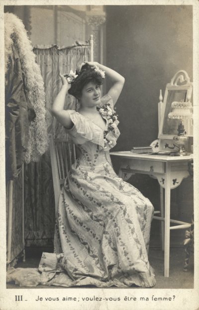 Woman at a dressing table by French Photographer